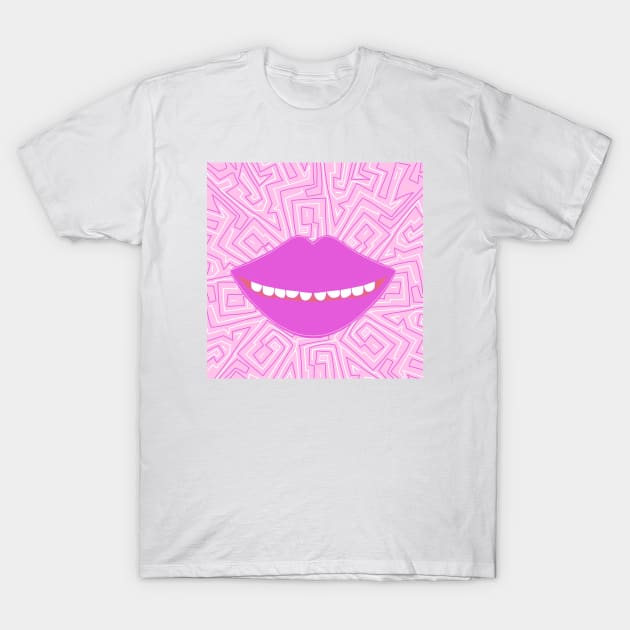 Amazing smile mouth lips pink T-Shirt by so_celia